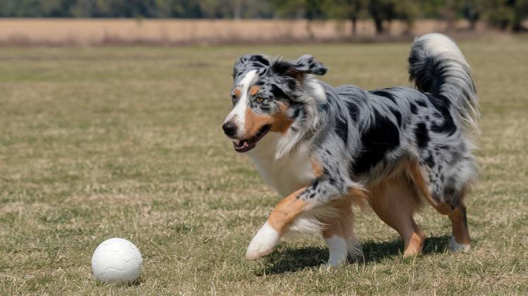 Australian Shepherd Crossed with Lab Exercise